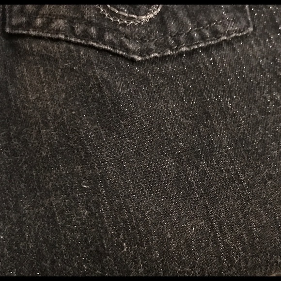 Juicy Couture Girls  Black W/Silver Sparkle Jeans Size 14 - Picture 3 of 8